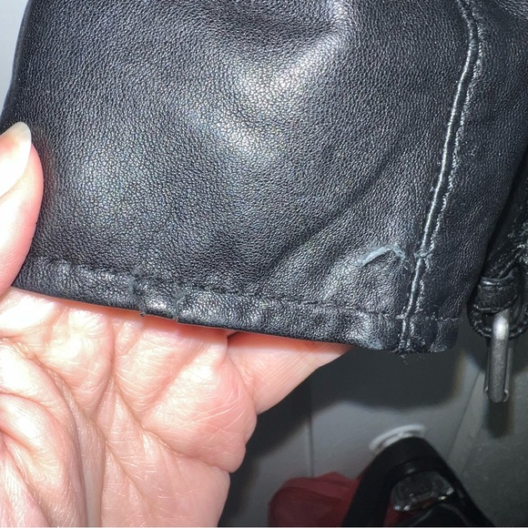 All Saints Balfern Leather Jacket | UK 12 / US 8 | Read Description | Damaged - Picture 8 of 10